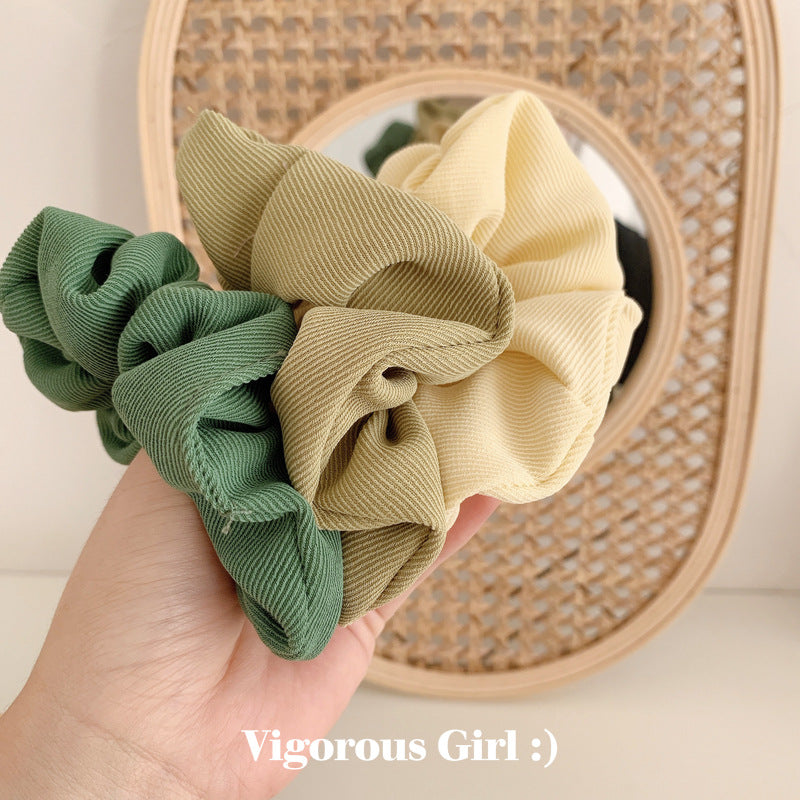 Cord Hair Scrunchie - Yellow Cream