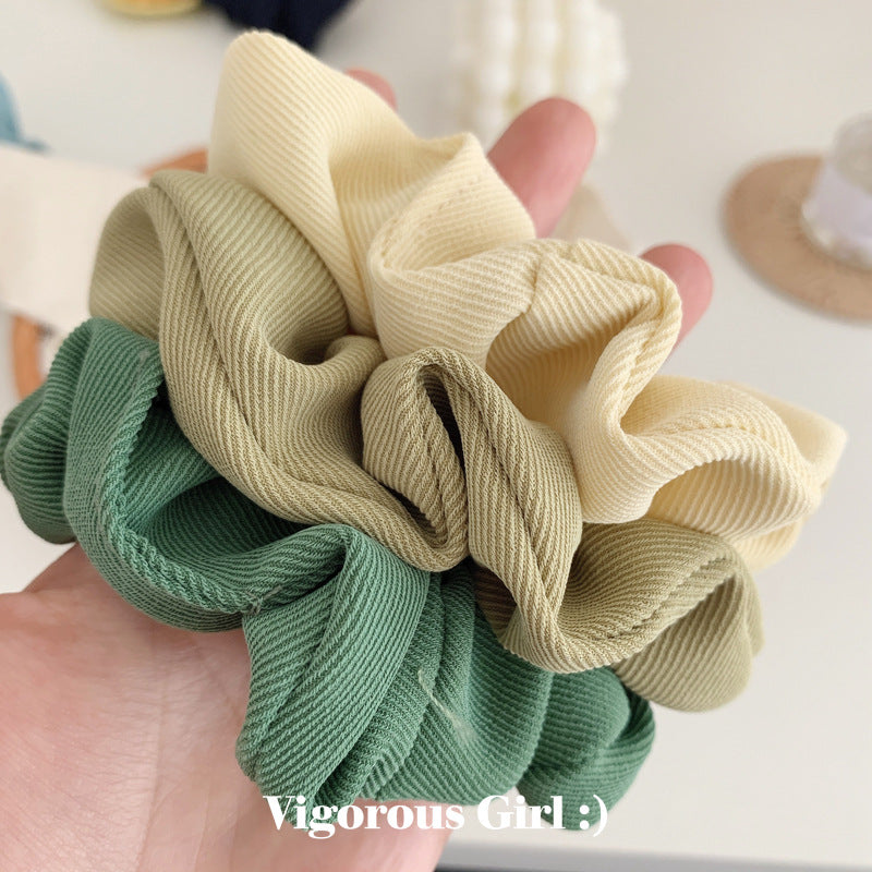 Cord Hair Scrunchie - Green