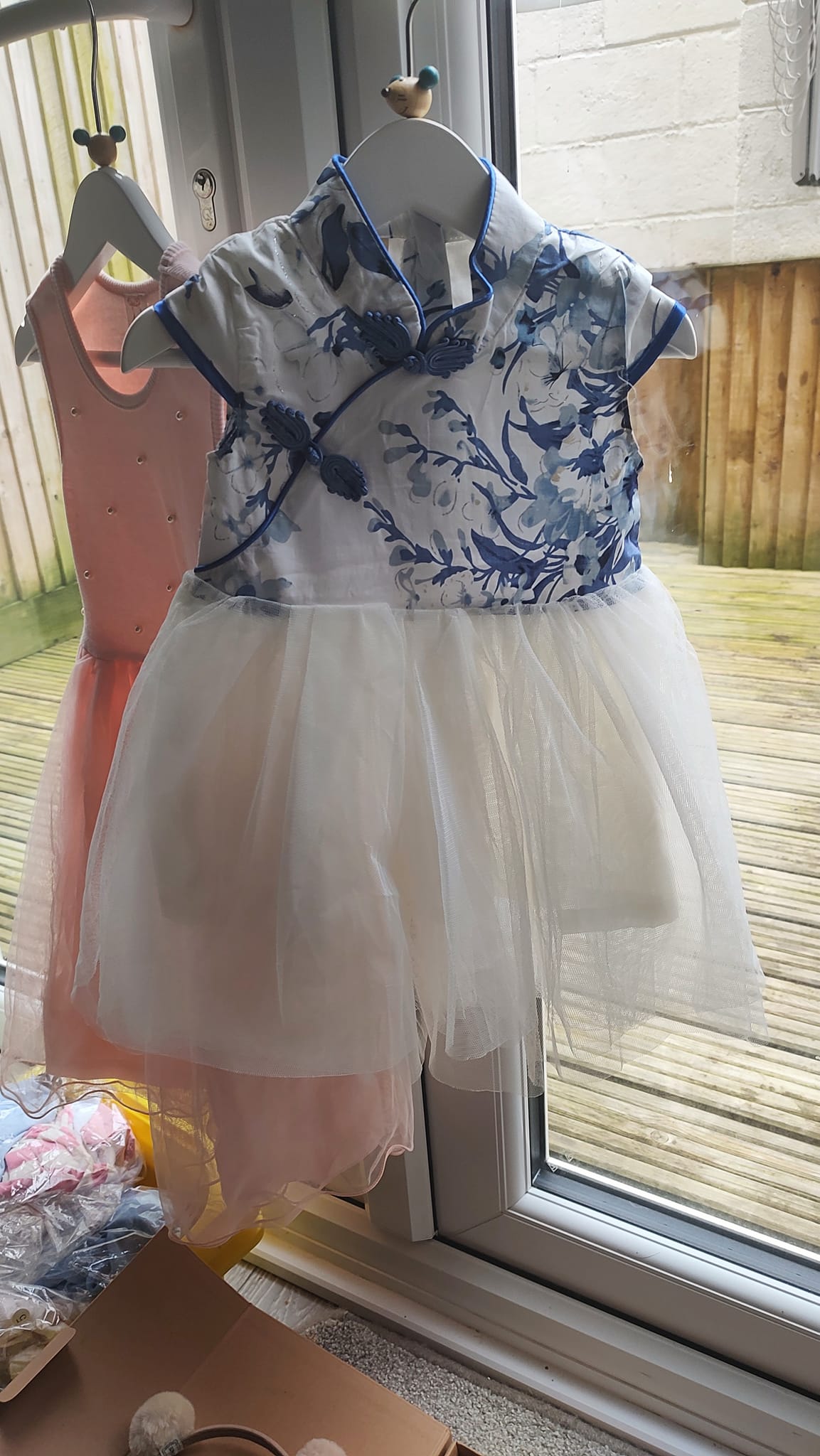 Girls Blue Tutu Cheongsam Dress