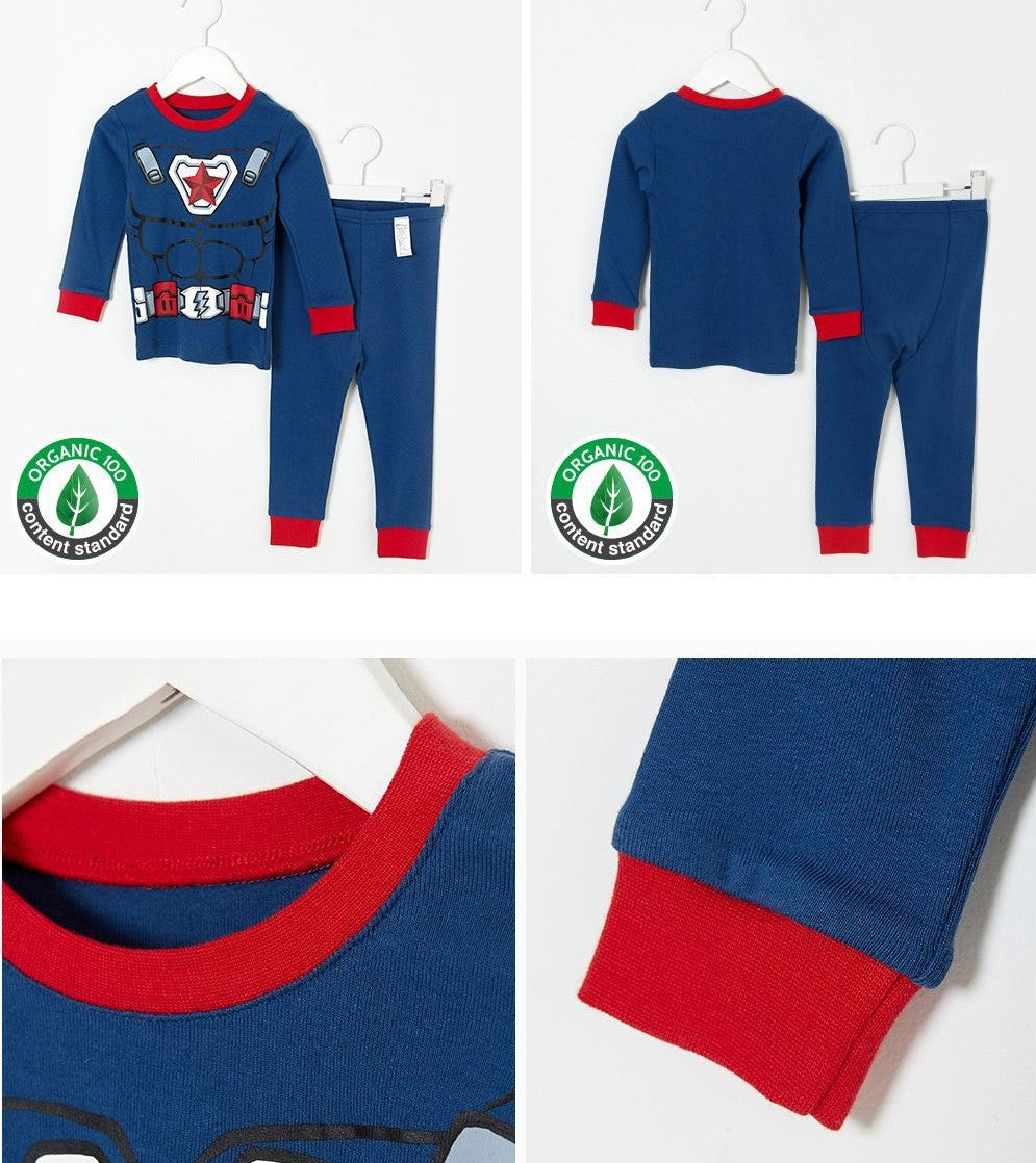 Boys Organic Cotton Pyjamas - Captain America (Korean Design)