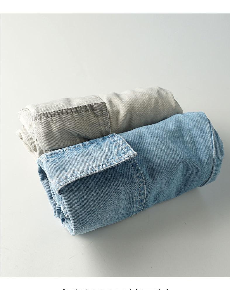 Cotton Denim Cargo Jeans Short - Blue