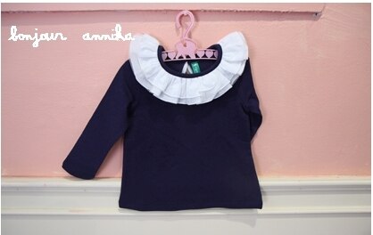 Luxury Girls Blue Cotton Blouse (Made in Korea )