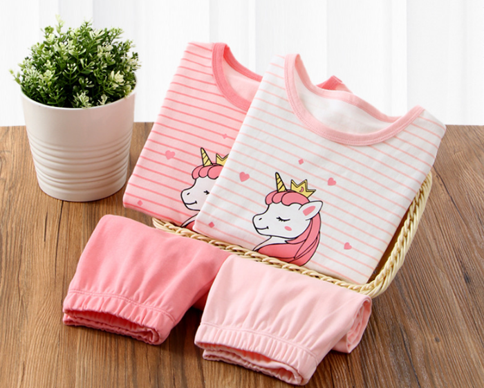 Long John Pyjamas- Unicorn -Pink