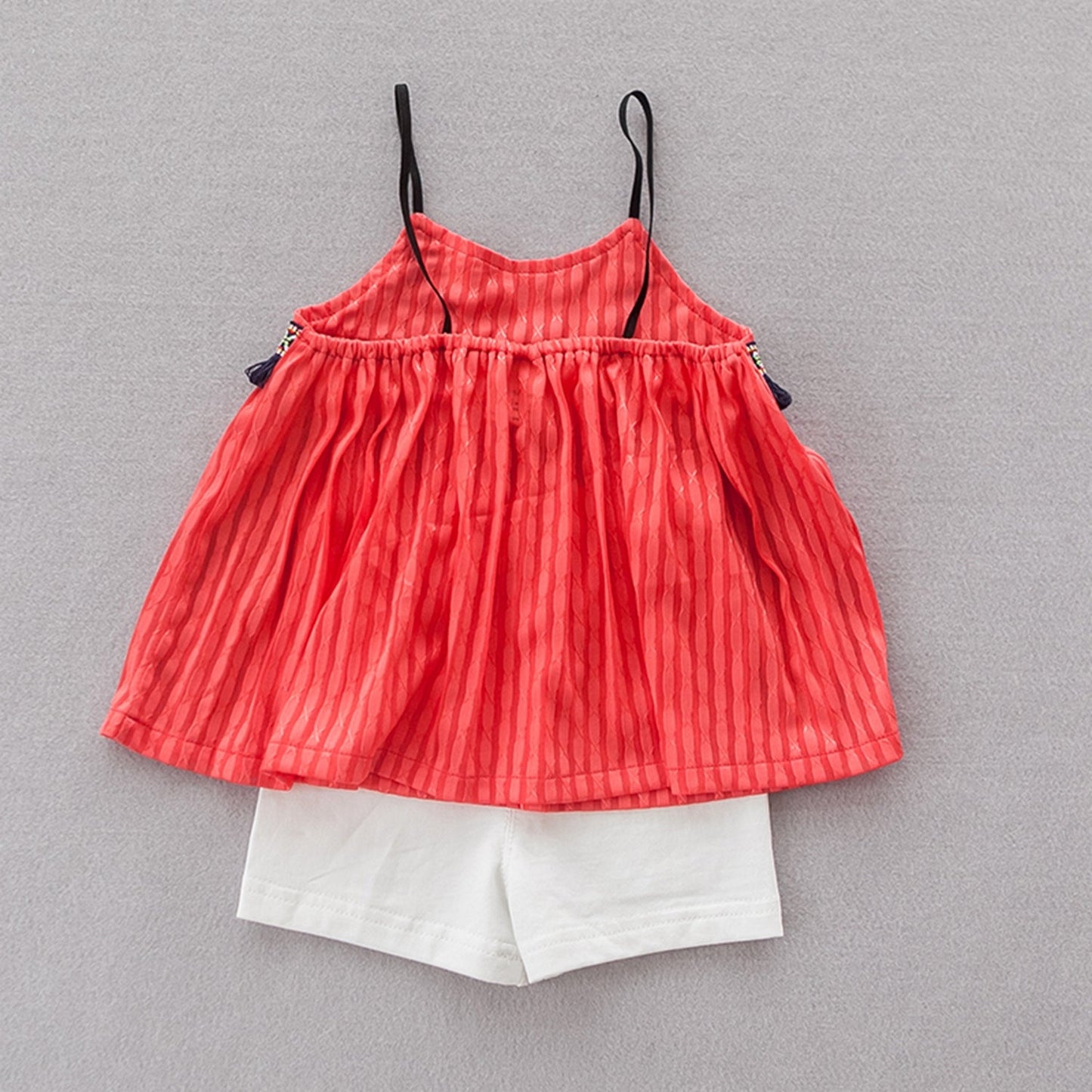 Girls Red Striped Top
