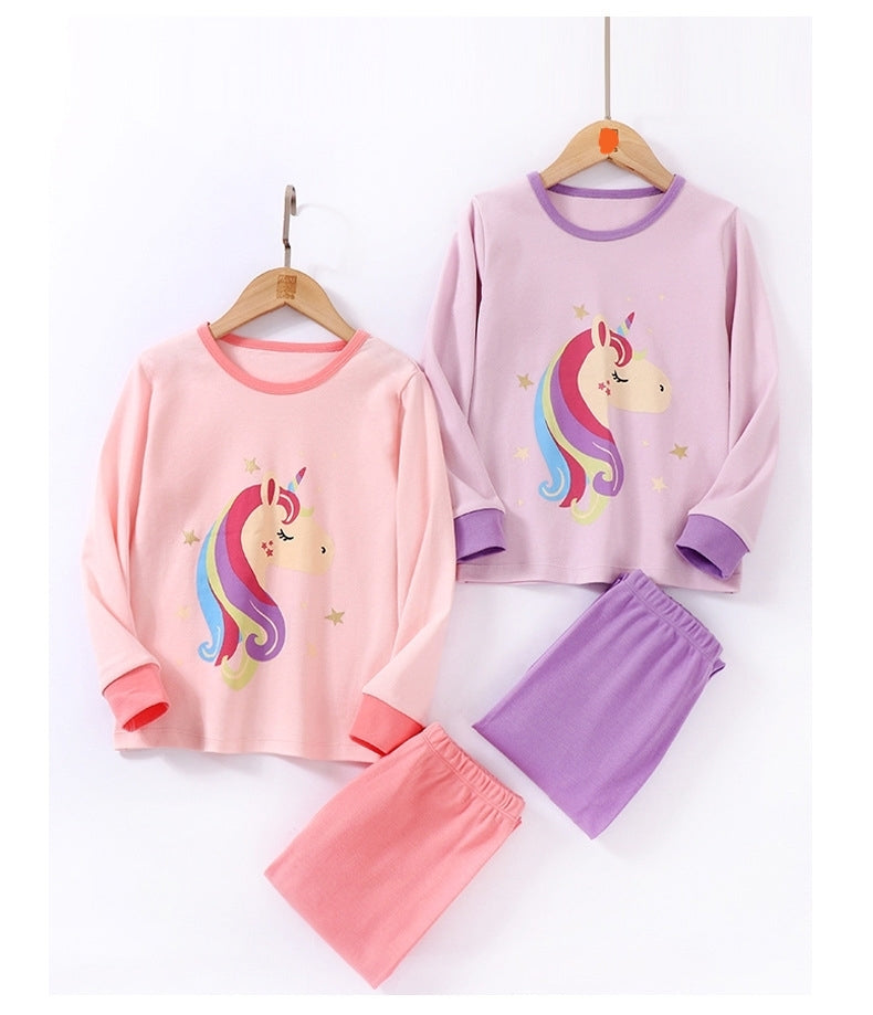 Long John Pyjamas- New Unicorn - Pink