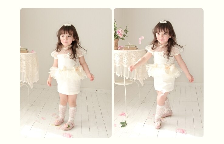 Deluxe Aroa Cream Skirt ( Made in Korea)